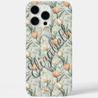 Klassisches Tulpen-Design Personalisierbar iPhone-