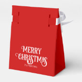 Klassisches typografisches Weihnachtsgeschenk-Gast Geschenkschachtel (Rückseite)