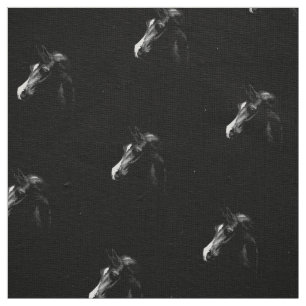 Klassisches u. nobles schwarzes arabisches Pferd Stoff