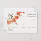 Klassisches UAWG für Wasserfarbenfall RSVP Karte (Vorderseite)