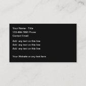 Klassisches und Cooles Bauthema Visitenkarte (Rückseite)