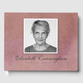 Klassisches und einfaches Foto-Aquarell-Memorial Gästebuch