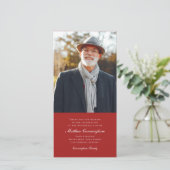 Klassisches und einfaches Foto Dankeskarte (Stehend Vorderseite)