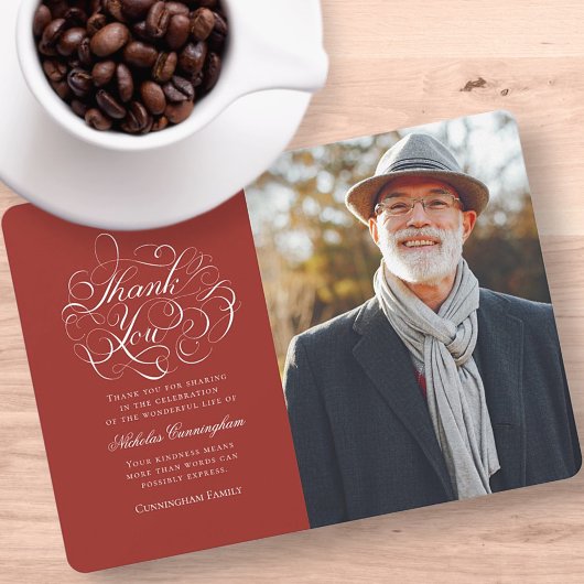 Klassisches und einfaches Foto Dankeskarte