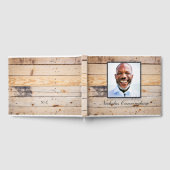 Klassisches und einfaches Foto-Hellholz-Gedenkmal Gästebuch (Voll)