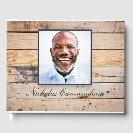 Klassisches und einfaches Foto-Hellholz-Gedenkmal Gästebuch