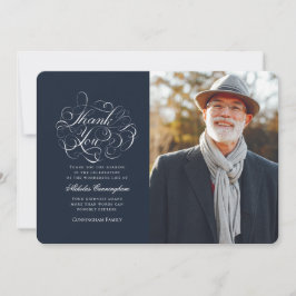 Klassisches und einfaches Foto-Memorial Dankeskarte