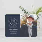 Klassisches und einfaches Foto-Memorial Dankeskarte (Stehend Vorderseite)