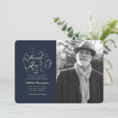 Klassisches und einfaches Foto-Memorial Dankeskarte (Stehend Vorderseite)