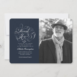 Klassisches und einfaches Foto-Memorial Dankeskarte