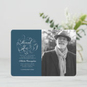 Klassisches und einfaches Foto-Memorial Dankeskarte (Stehend Vorderseite)