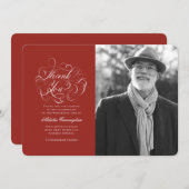 Klassisches und einfaches Foto-Memorial Dankeskarte (Vorne/Hinten)