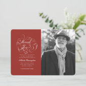 Klassisches und einfaches Foto-Memorial Dankeskarte (Stehend Vorderseite)