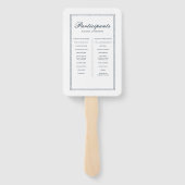 Klassisches und einfaches Hochzeitsprogramm Fächer (Rückseite)