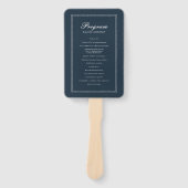 Klassisches und einfaches Hochzeitsprogramm Fächer (Vorderseite)