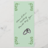 Klassisches und elegantes Abendmenü Menükarte (Rückseite)