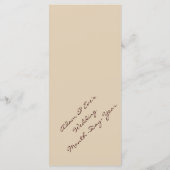 Klassisches und elegantes Abendmenü Menükarte (Rückseite)