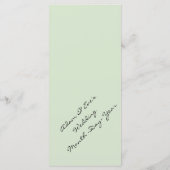 Klassisches und elegantes Abendmenü Menükarte (Rückseite)