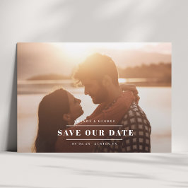 Klassisches und elegantes Foto Hochzeit Save The Date