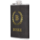 Klassisches und elegantes Gold auf schwarz Persona Flachmann (Links)