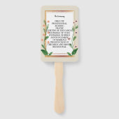 Klassisches und elegantes Hochzeitsprogramm Fächer (Rückseite)