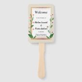 Klassisches und elegantes Hochzeitsprogramm Fächer (Vorderseite)