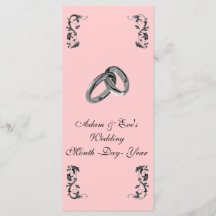 Klassisches und elegantes rosa Hochzeitsmenü