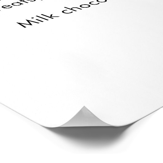 Klassisches und minimalistisches Menü Poster (Ecke)