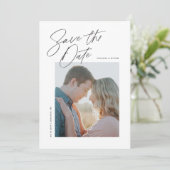 Klassisches und schicke Typografisches Foto Save The Date (Stehend Vorderseite)