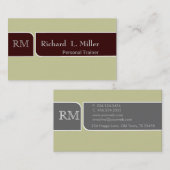 Klassisches Upscale Lux-berufliche Brown-Erdfarbe Visitenkarte (Vorne/Hinten)