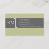 Klassisches Upscale Lux-berufliche Brown-Erdfarbe Visitenkarte (Rückseite)