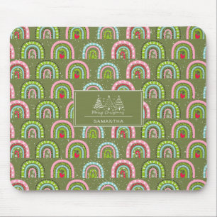 Klassisches Urlaubsmuster - farbenfroher Regenboge Mousepad