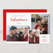 Klassisches Valentinisches Gruß mit Foto Feiertagskarte (Vorne/Hinten)