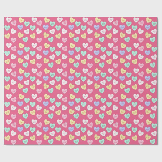Klassisches Valentinisches Süßes Herz Geschenkpapier (Flach)