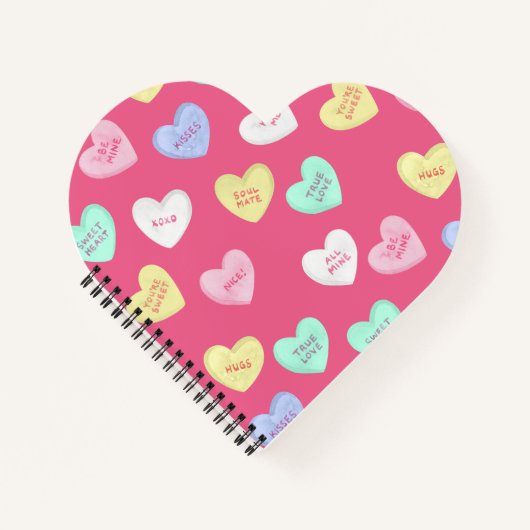 Klassisches Valentinisches Süßes Herz Notizblock (Vorderseite)