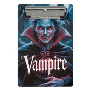 Klassisches Vampir-Filmplakat im Stil von Dracula Mini Klemmbrett