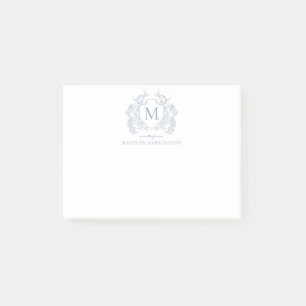 Klassisches verstaubtes blaues florales vintage Wa Post-it Klebezettel