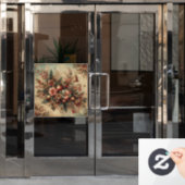 Klassisches Verziertes Weihnachtsfenster Fensteraufkleber (Büro Tür)