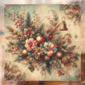 Klassisches Verziertes Weihnachtsfenster Fensteraufkleber (Blatt 2)