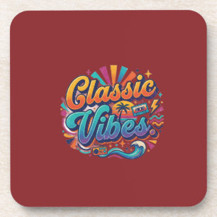 Klassisches Vibes T-Shirt Design Getränkeuntersetzer