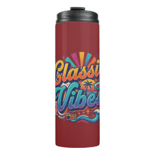 Klassisches Vibes T-Shirt Design Thermosbecher