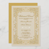 Klassisches Vignetten-Proben-Abendessen laden ein Einladung (Vorne/Hinten)