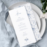 Klassisches Viktorianisches Blumenmenü Menükarte<br><div class="desc">Dusty Blue,  Vintag Blue,  elegante Speisekarten für Hochzeitsgäste Flachmenü Elegantes kalligraphisches Essen und Getränke Hochzeitsmenüs | Rustikale Hochzeitsmenüs,  rustikale Hochzeitsmenüs,  rustikales Hochzeitsmenü,  Blumenmenü,  Menü für Hochzeitstische</div>