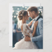 Klassisches Viktorianisches französisches Blue Flo Dankeskarte (Rückseite)