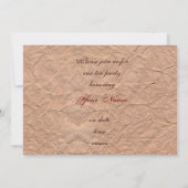 Klassisches viktorianisches Grungetee-Party Einladung (Rückseite)