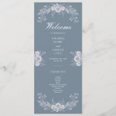 Klassisches Viktorianisches Hochzeitsprogramm mit  Programm (Vorderseite)