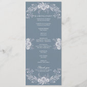 Klassisches Viktorianisches Hochzeitsprogramm mit  Programm (Rückseite)