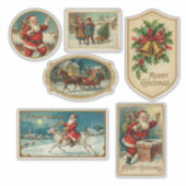 Klassisches viktorianisches Weihnachten Aufkleber (Vorderseite)