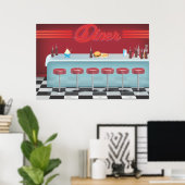 Klassisches Vintag All American Diner Poster (Heimbüro)