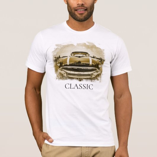 *~* Klassisches Vintag antikes altes Retroauto T-Shirt (Vorderseite)